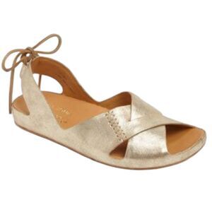 Kork Ease Rebecca Sandals Gold Leather‎ BOHO Flats Gladiator Metallic Euro  6